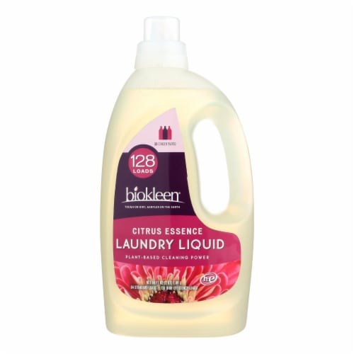Biokleen Laundry Detergent - Citrus - Case of 6 - 64 Fl oz. Perspective: front