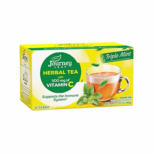 Journey Leaf Triple Mint Herbal Tea, 1.24 oz [Pack of 8] Perspective: front