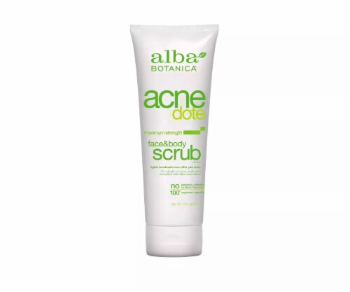 Alba Botanica Face and Body Scrub Acnedote, 8 OZ Perspective: front