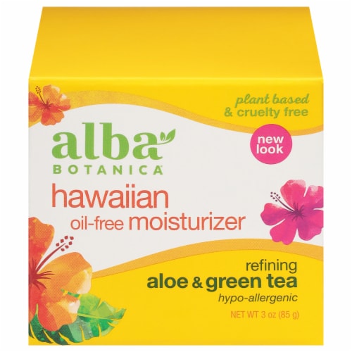 Alba Botanica - Hawaiian Aloe and Green Tea Moisturizer Oil-Free - 3 oz Perspective: front