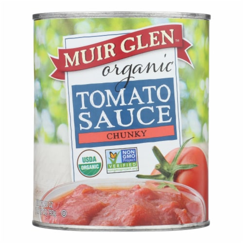 Muir Glen Organic Chunky Tomato Sauce - Tomato - Case of 12 - 28 oz. Perspective: front