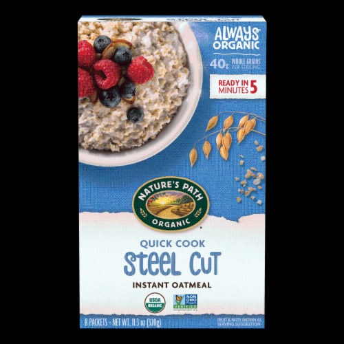 Nature's Path Oats - Organic - Steel Cut - Quick - Case of 6 - 8/1.4 oz Perspective: front