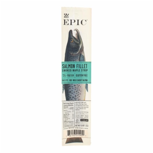 EPIC® Smoked Maple Salmon Strips Perspective: front