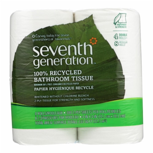 Seventh Generation Bathroom Tissue - Case of 12 - 300 Count Perspective: front