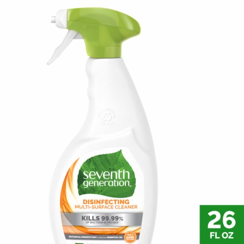 Seventh Generation® Lemongrass Citrus Scented Multi-Surface Disenfecting Cleaner Perspective: front