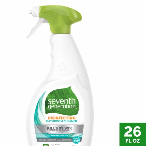 Seventh Generation® Lemongrass Thyme Disinfecting Bathroom Cleaner Perspective: front