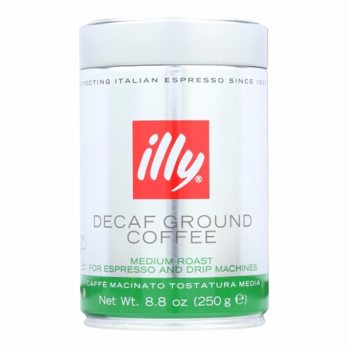 Illy Caffe Coffee Coffee Espresso and Drip Ground Medium Roast - Decaf - 8.8 oz - case of 6 Perspective: front
