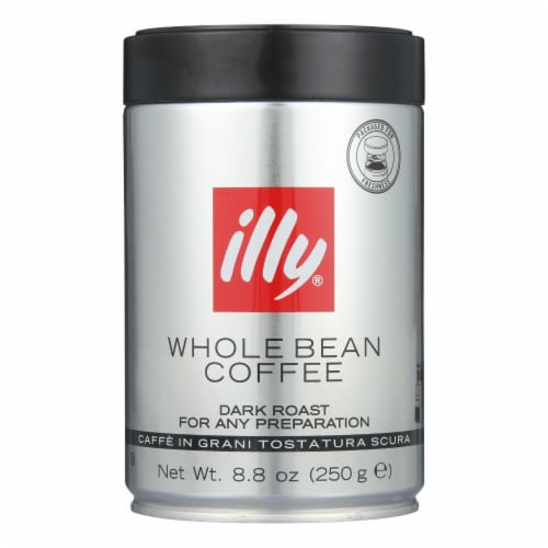 Illy Caffe Coffee Coffee - Whole Bean - Dark Roast - 8.8 oz - case of 6 Perspective: front