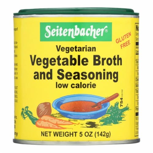 Seitenbacher Vegetarian Vegetable Broth and Seasoning - Case of 6 - 5 oz. Perspective: front