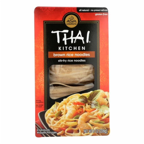 Thai Kitchen Brown Rice Noodles - Case of 6 - 8 oz. Perspective: front