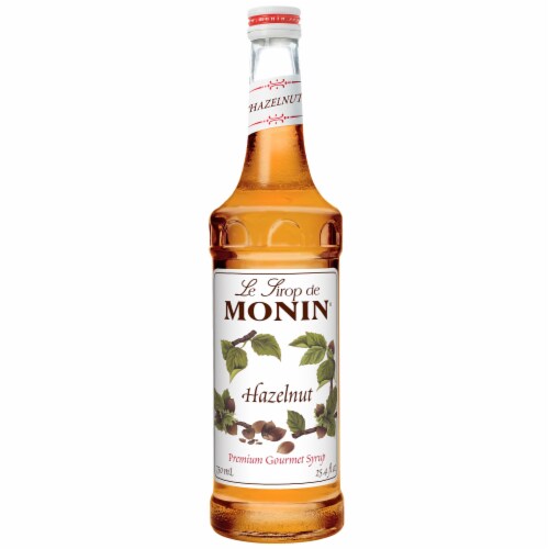 Hazelnut Flavor Syrup Glass -- 12 Case 750 Milliliter Perspective: front