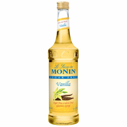 Vanilla Sugar Free Flavor Syrup Glass -- 12 Case 750 Milliliter Perspective: front