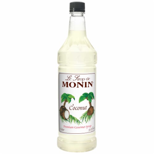 Coconut Flavor Syrup -- 4 Case 1 Liter Perspective: front