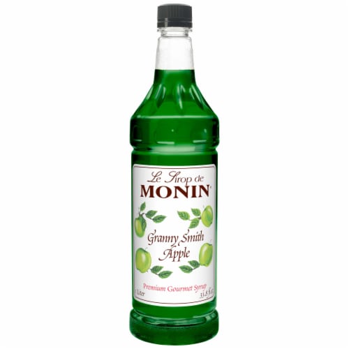 Granny Apple Smith Flavor Syrup -- 4 Case 1 Liter Perspective: front