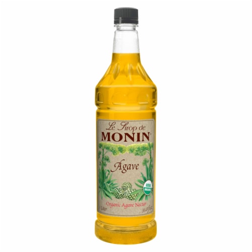 Monin Agave Nectar Syrup, 1 Liter -- 4 per case. Perspective: front