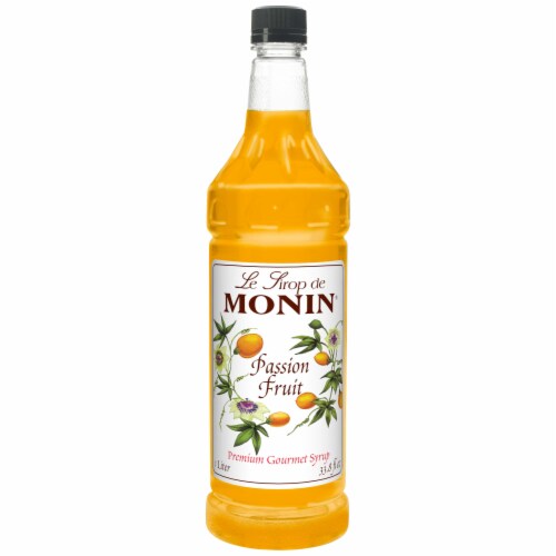 Monin Passion Fruit Syrup, 1 Liter -- 4 per case. Perspective: front