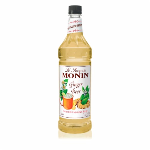 Monin Ginger Beer Syrup, 1 Liter -- 4 per case. Perspective: front