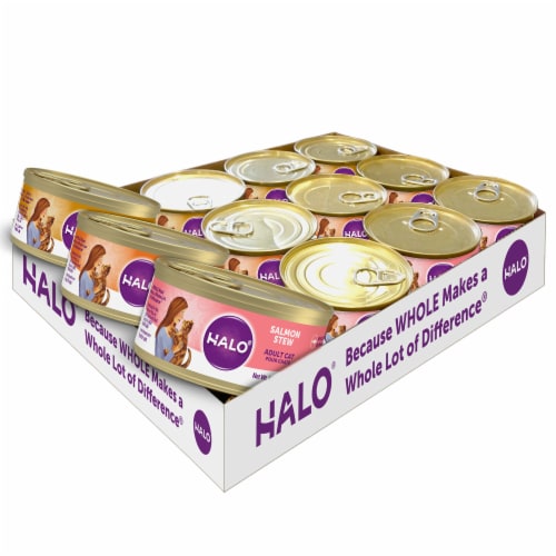 Halo Grain Free Natural Wet Cat Food Variety Pack Perspective: front