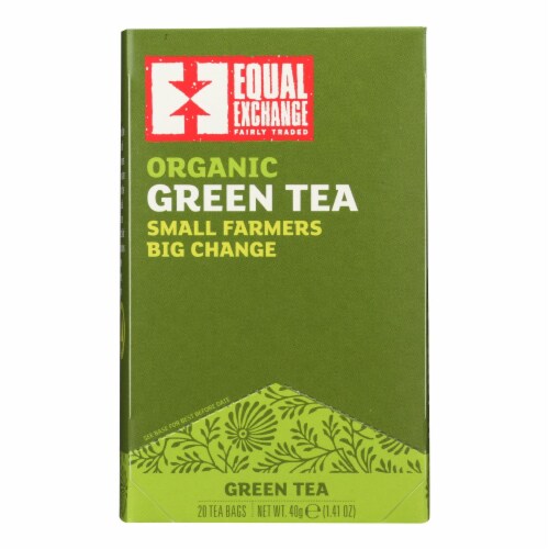 Equal Exchange Organic Green Tea - Green Tea - Case of 6 - 20 Bags Perspective: front