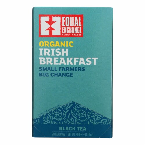Equal Exchange Organic Irish Breakfast Tea - Irish Breakfast - Case of 6 - 20 Bags Perspective: front