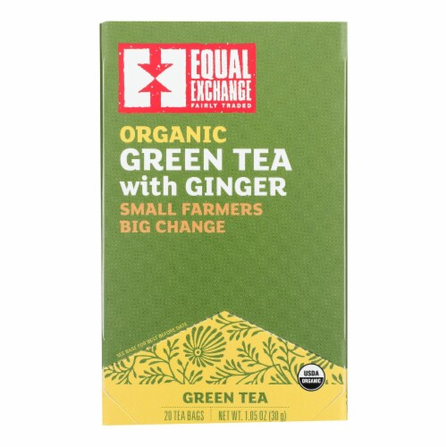 Equal Exchange - Tea Green Ginger - Case of 6-20 BAG Perspective: front