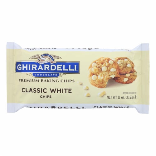 Ghirardelli Classic White Chocolate Baking Chips Case Perspective: front