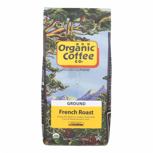 Organic Coffee Coffee - Organic - Ground - French Roast - 12 oz - case of 6 Perspective: front