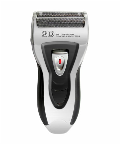 Cordless Double Head Foil Shaver Rechargeable W/ Trimmer Perspective: front