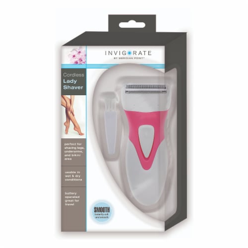 Invigorate Womens Shaver Battery Powered Bikini Trimmer Perspective: front