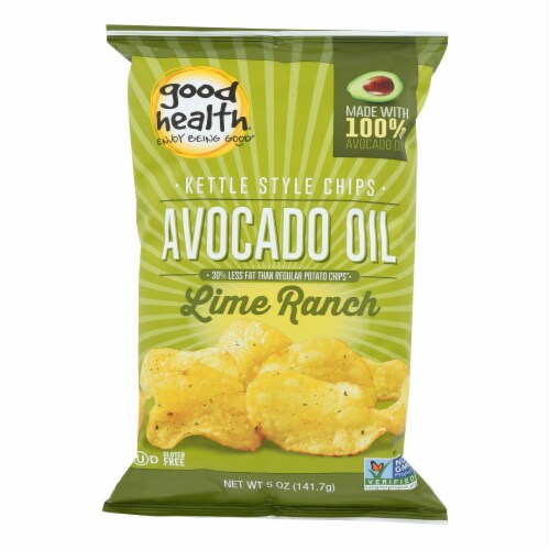 Good Health Kettle Chips - Avocado Oil Lime Ranch - Case of 12 - 5 oz. Perspective: front