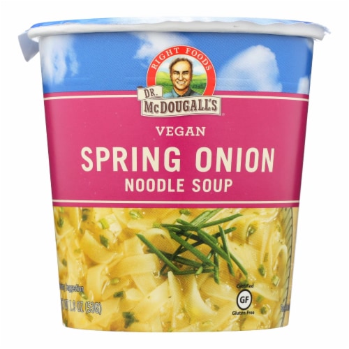Dr. McDougall's Vegan Spring Onion Noodle Soup Big Cup - Case of 6 - 1.9 oz. Perspective: front
