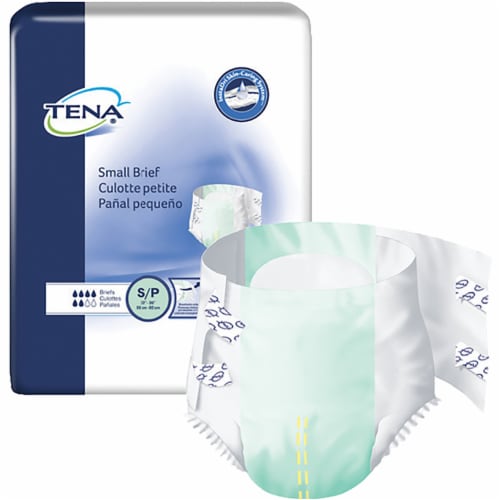 TENA Small Brief Incontinence Brief S Mat Body Shape, 66100, Moderate to Heavy, 96 Ct Perspective: front