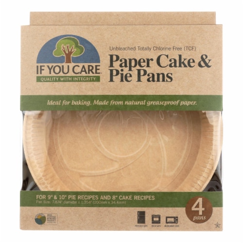 If You Care Pie Baking Pans - Paper Cake - Case of 6 - 4 Count Perspective: front