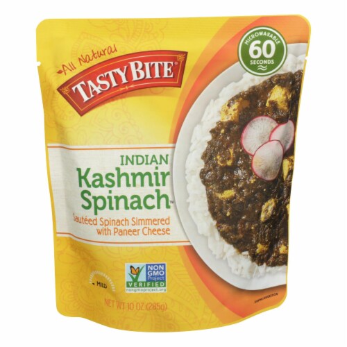 Tasty Bite Entrees - Indian Cuisine - Kashmir Spinach - 10 oz - case of 6 Perspective: front