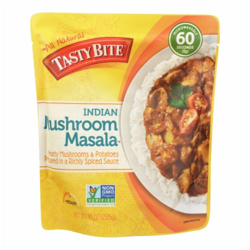 Tasty Bite Entree - Indian Cuisine - Mushroom Masala - 10 oz - case of 6 Perspective: front