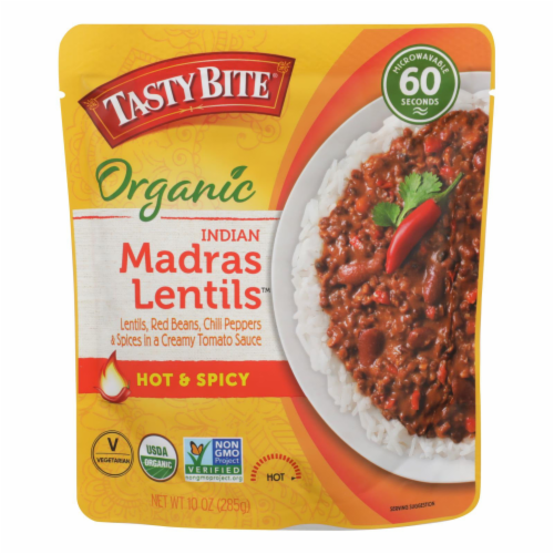 Tasty Bite - Lentil Madrs Hot&spcy - Case of 6 - 10 OZ Perspective: front