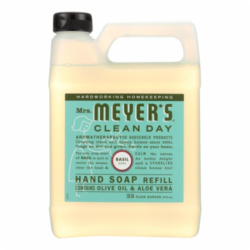 Mrs. Meyer's® Clean Day - Liquid Hand Soap Refill - Basil Perspective: front