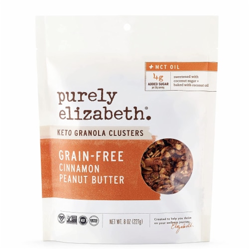Purely Elizabeth® Grain Free Cinnamon Peanut Butter Granola Case Perspective: front