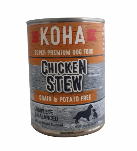 KOHA Chicken Stew Canned Dog Food, 12/12.7 oz Perspective: front