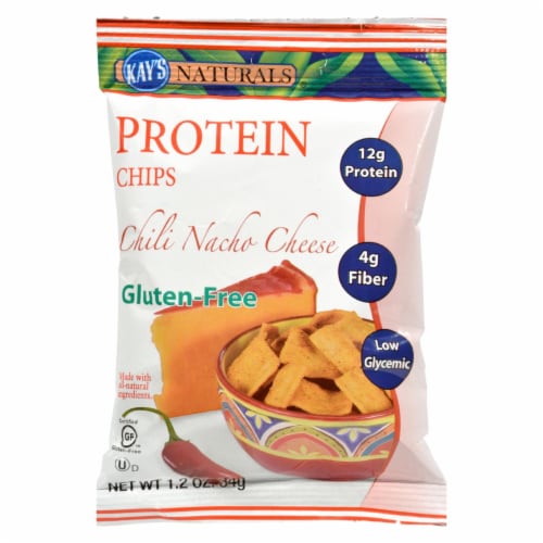 Kay's Naturals® Gluten Free Chili Nacho Cheese Protein Chips Perspective: front