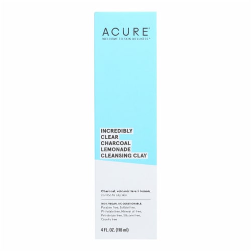 Acure - Charcoal Lemonade Cleansing Clay - Incredibly Clear - 4 fl oz. Perspective: front