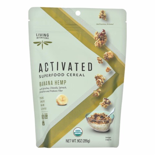 Living Intentions Banana Hemp Activated Superfood Cereal Perspective: front