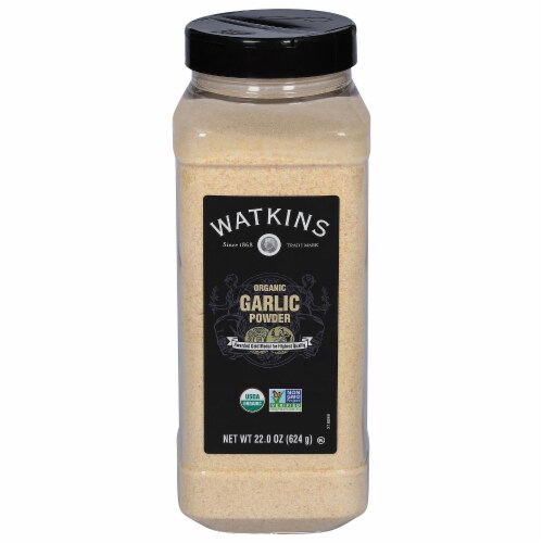 Watkins Organic Garlic Powder, 22.0 oz. CASE Perspective: front