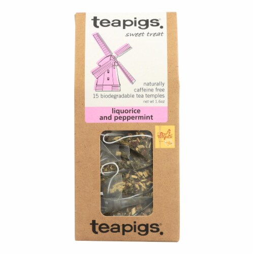 TEAPIGS LIQUORICE & PEPPERMINT TEA Perspective: front