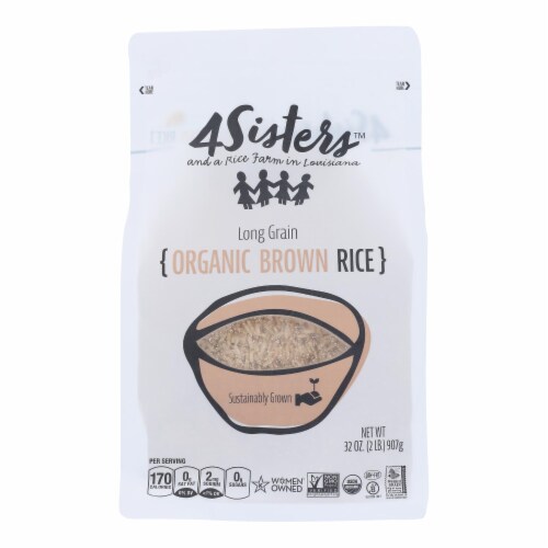 4 Sisters - Rice Organic Brown Long Grain - CS of 6-2 LB Perspective: front