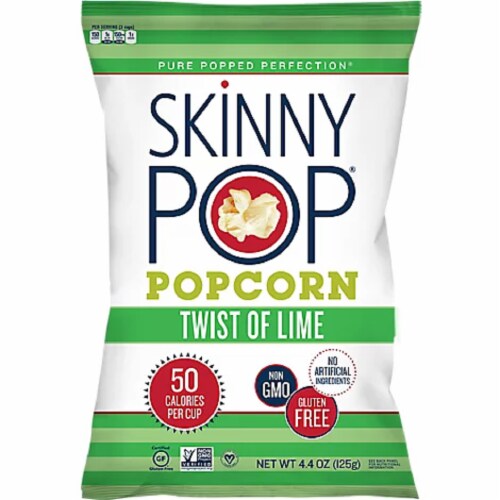 SkinnyPop® Twist of Lime Popcorn Perspective: front