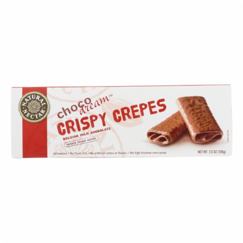 Natural Nectar Crepes Belgium Milk - Crispy - Case of 8 - 3.5 oz. Perspective: front