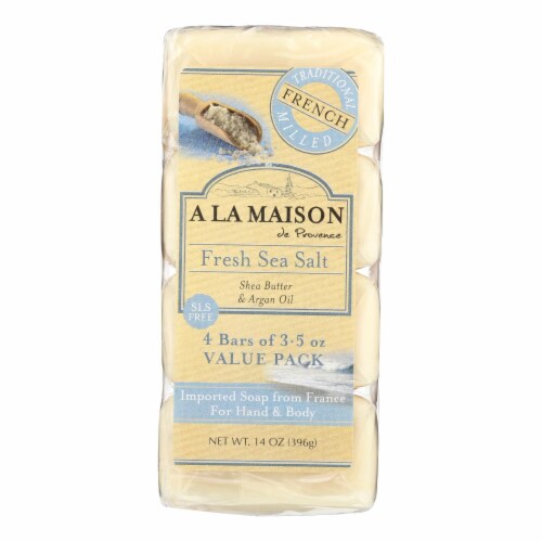 A La Maison - Bar Soap - Fresh Sea Salt - 4/3.5 Oz Perspective: front