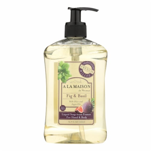 A La Maison - French Liquid Soap - Fig and Basil - 16 oz Perspective: front
