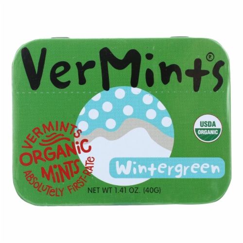 VerMints Breath Mints - All Natural - WinterMint - 1.41 oz - Case of 6 Perspective: front